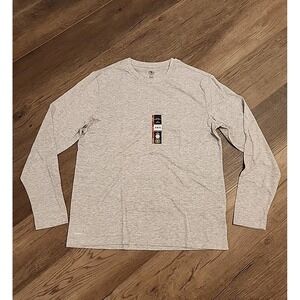 Men's Medium Athletic‎ Works Tri Blend Long Sleeve T-Shirt Driworks Gray NEW